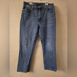 Express Women's Straight Leg Blue Jeans